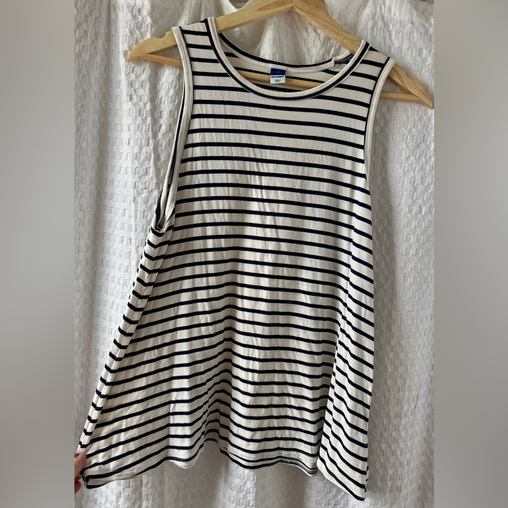 Striped Black and White Tank Top